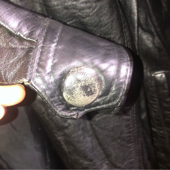 Y2K Vintage Wilson Leather Coat puff 80-90s style - Picture 8 of 10